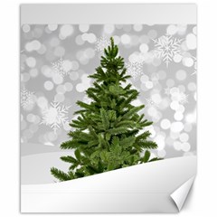 Christmas Xmas Tree Bokeh Canvas 8  X 10  by Simbadda