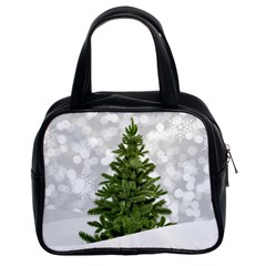 Christmas Xmas Tree Bokeh Classic Handbags (2 Sides) by Simbadda