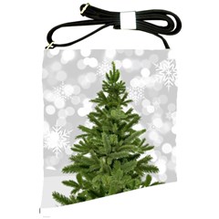 Christmas Xmas Tree Bokeh Shoulder Sling Bags by Simbadda