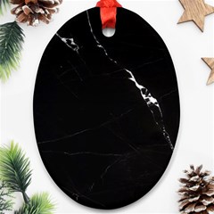 Black Marble Tiles Rock Stone Statues Ornament (oval) by Simbadda