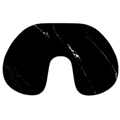 Black Marble Tiles Rock Stone Statues Travel Neck Pillows by Simbadda