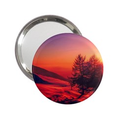 Italy Sunrise Sky Clouds Beautiful 2 25  Handbag Mirrors by Simbadda