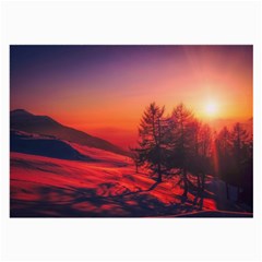 Italy Sunrise Sky Clouds Beautiful Large Glasses Cloth by Simbadda