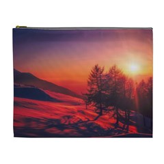 Italy Sunrise Sky Clouds Beautiful Cosmetic Bag (xl) by Simbadda