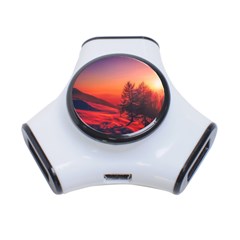 Italy Sunrise Sky Clouds Beautiful 3-port Usb Hub by Simbadda