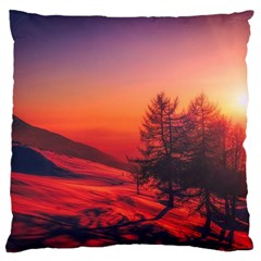 Italy Sunrise Sky Clouds Beautiful Standard Flano Cushion Case (two Sides) by Simbadda