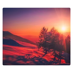 Italy Sunrise Sky Clouds Beautiful Double Sided Flano Blanket (small)  by Simbadda