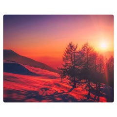 Italy Sunrise Sky Clouds Beautiful Double Sided Flano Blanket (medium)  by Simbadda