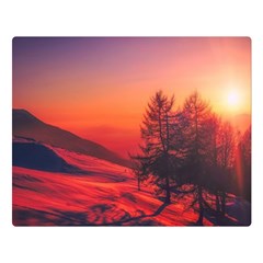 Italy Sunrise Sky Clouds Beautiful Double Sided Flano Blanket (large)  by Simbadda