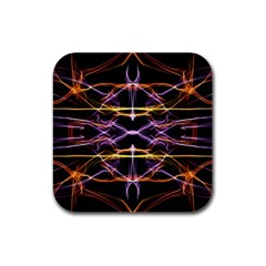 Wallpaper Abstract Art Light Rubber Square Coaster (4 Pack)  by Simbadda