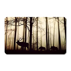 Forest Fog Hirsch Wild Boars Magnet (rectangular) by Simbadda