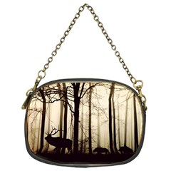 Forest Fog Hirsch Wild Boars Chain Purses (one Side)  by Simbadda