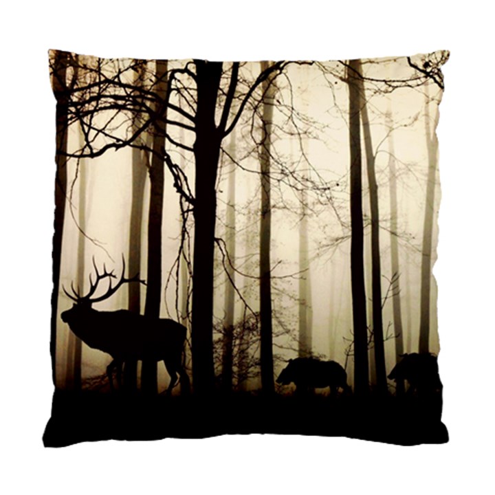 Forest Fog Hirsch Wild Boars Standard Cushion Case (Two Sides)