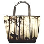 Forest Fog Hirsch Wild Boars Bucket Bags Front