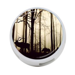 Forest Fog Hirsch Wild Boars 4-port Usb Hub (two Sides)  by Simbadda