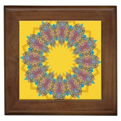 Star Quilt Pattern Squares Framed Tiles by Simbadda