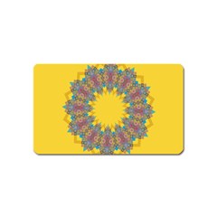 Star Quilt Pattern Squares Magnet (name Card) by Simbadda