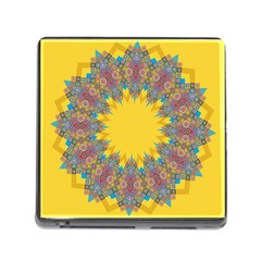 Star Quilt Pattern Squares Memory Card Reader (square) by Simbadda