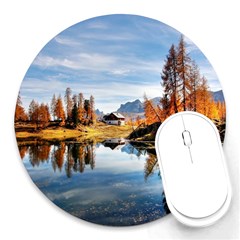 Dolomites Mountains Italy Alpine Round Mousepads by Simbadda