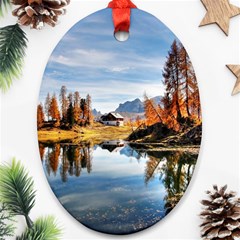 Dolomites Mountains Italy Alpine Ornament (oval) by Simbadda