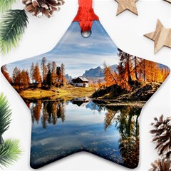 Dolomites Mountains Italy Alpine Ornament (star) by Simbadda