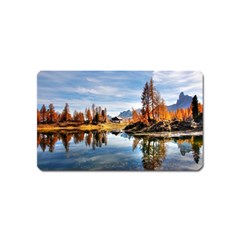 Dolomites Mountains Italy Alpine Magnet (name Card) by Simbadda