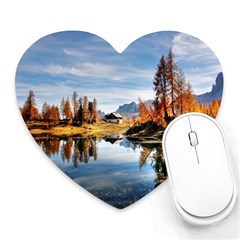 Dolomites Mountains Italy Alpine Heart Mousepads by Simbadda