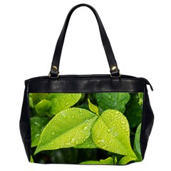 Leaf Green Foliage Green Leaves Office Handbags (2 Sides) 