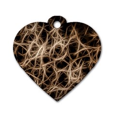 Structure Background Pattern Dog Tag Heart (two Sides) by Simbadda