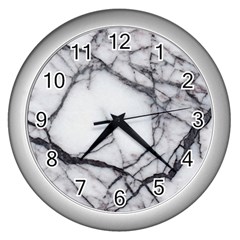 Marble Tiles Rock Stone Statues Wall Clocks (silver)  by Simbadda