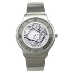 Marble Tiles Rock Stone Statues Stainless Steel Watch by Simbadda