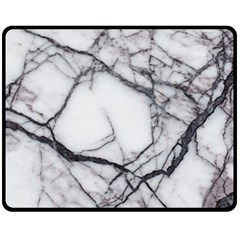 Marble Tiles Rock Stone Statues Double Sided Fleece Blanket (medium)  by Simbadda