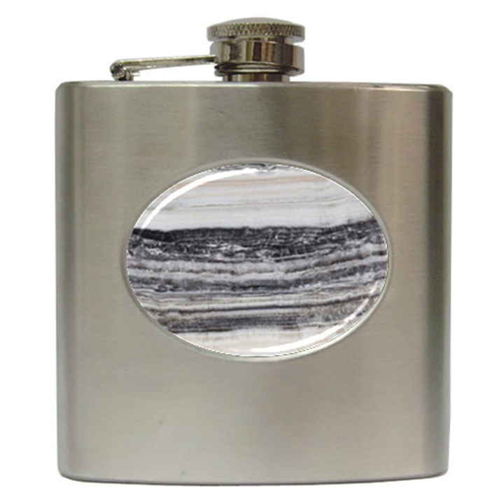 Marble Tiles Rock Stone Statues Pattern Texture Hip Flask (6 oz)