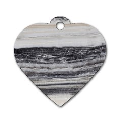 Marble Tiles Rock Stone Statues Pattern Texture Dog Tag Heart (one Side) by Simbadda