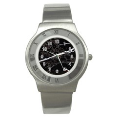 Marble Tiles Rock Stone Statues Stainless Steel Watch by Simbadda