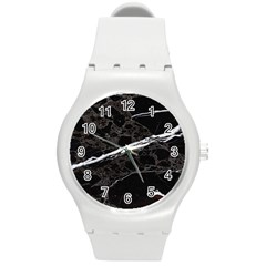 Marble Tiles Rock Stone Statues Round Plastic Sport Watch (m) by Simbadda