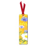 Flowers Daisy Floral Yellow Blue Small Book Marks Front