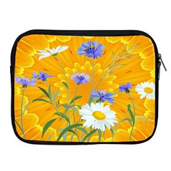 Flowers Daisy Floral Yellow Blue Apple Ipad 2/3/4 Zipper Cases by Simbadda