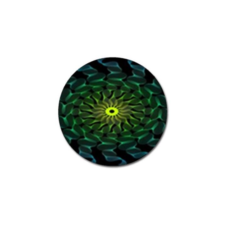 Abstract Ribbon Green Blue Hues Golf Ball Marker