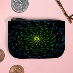 Abstract Ribbon Green Blue Hues Mini Coin Purses by Simbadda