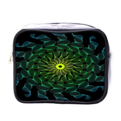 Abstract Ribbon Green Blue Hues Mini Toiletries Bags by Simbadda