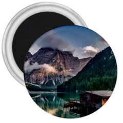 Italy Mountains Pragser Wildsee 3  Magnets by Simbadda