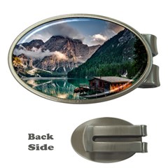 Italy Mountains Pragser Wildsee Money Clips (oval)  by Simbadda