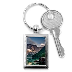 Italy Mountains Pragser Wildsee Key Chains (rectangle)  by Simbadda