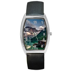 Italy Mountains Pragser Wildsee Barrel Style Metal Watch by Simbadda