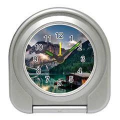 Italy Mountains Pragser Wildsee Travel Alarm Clocks by Simbadda