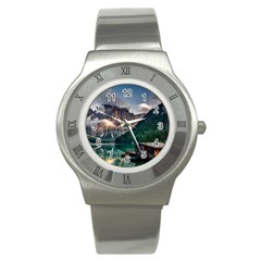 Italy Mountains Pragser Wildsee Stainless Steel Watch by Simbadda