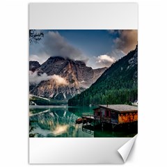 Italy Mountains Pragser Wildsee Canvas 20  X 30   by Simbadda