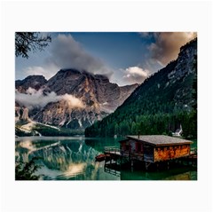 Italy Mountains Pragser Wildsee Small Glasses Cloth (2-side) by Simbadda