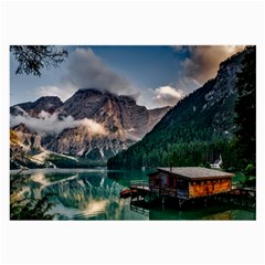 Italy Mountains Pragser Wildsee Large Glasses Cloth by Simbadda